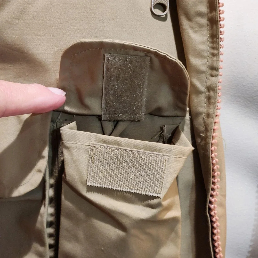 Gorpcore Utility Vest Cargo Pockets  Khaki Tan